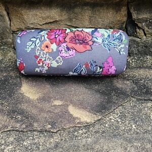 Vera Bradley Floral Glasses Case - Gray and Pink